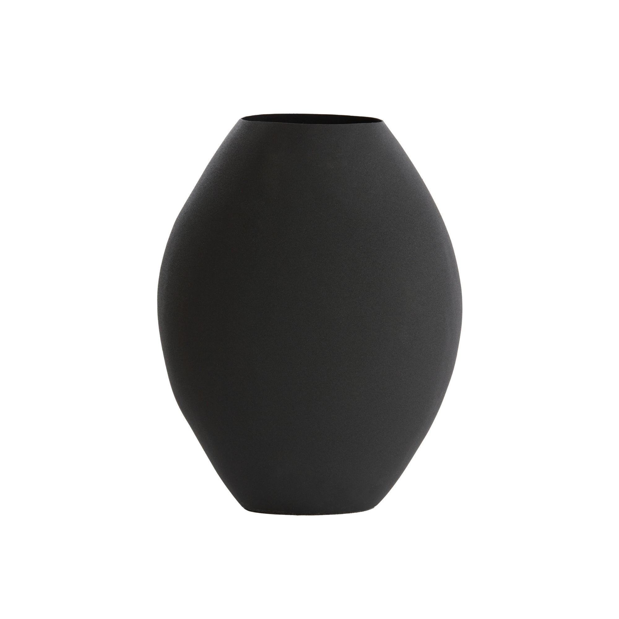 VASE Rodin Schwarz 25/12/32 cm - Schwarz, Metall (32cm) - Luqaza
