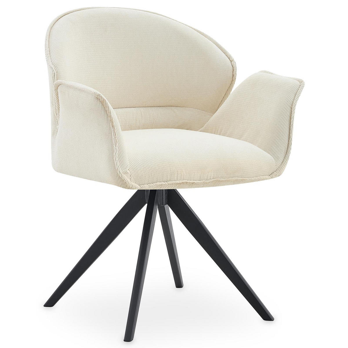 ESSZIMMERSTÜHLE GIRONA 2er-Set cremeweiß - Creme, Textil (62/81/59cm) - IDIMEX