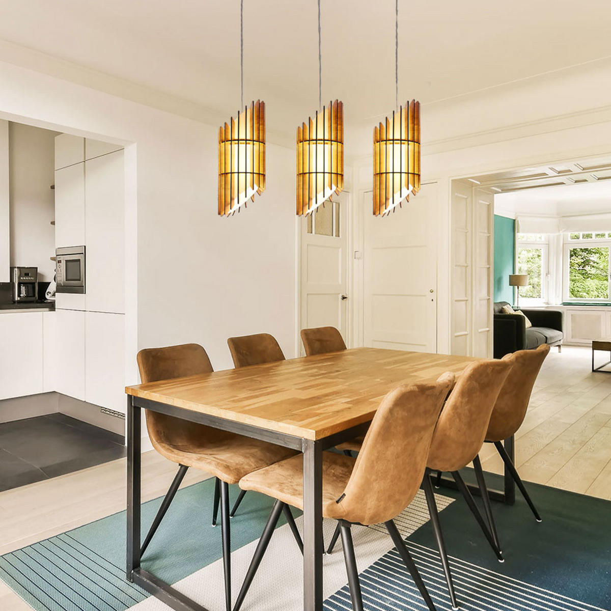 HÄNGELEUCHTE AGREDA Braun Holz - Braun, Holz (75.5/14.5/110cm)