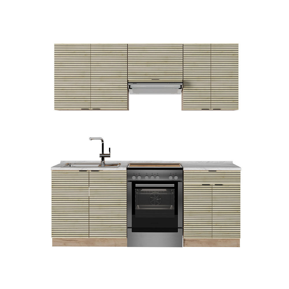 Honigeiche/Eichefarben, Holzwerkstoff (200/81.6/60cm) - Vicco