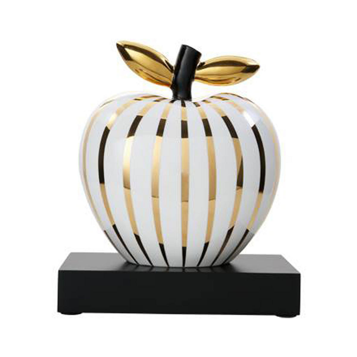 DEKO-OBJEKT APFEL "GOLDEN SUNLIGHT" Studio 8 Art & Apple weiß-gold 28 cm - Goldfarben/Weiß, Keramik (14/28/24.5cm) - Goebel