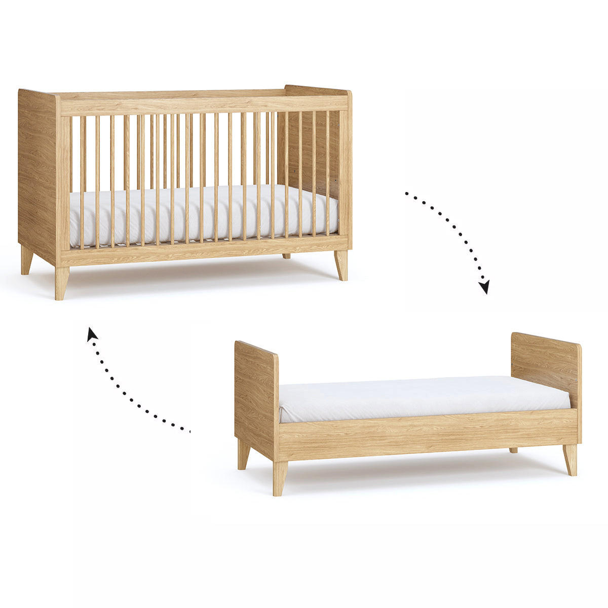 SOBA ZA BEBE 2-dijelniMuve Drvo - smeđa, drvni materijal (143/90/75cm) - Petits-meubles