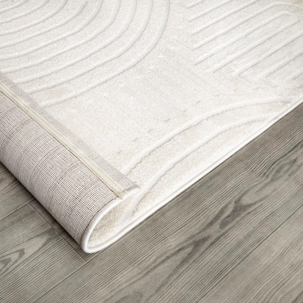 KURZFLORTEPPICH, einfarbig, aus Polyester, Florhöhe 9 mm, Creme, 240 x 340 cm - Creme, Textil (340/240cm) - KADIMA DESIGN