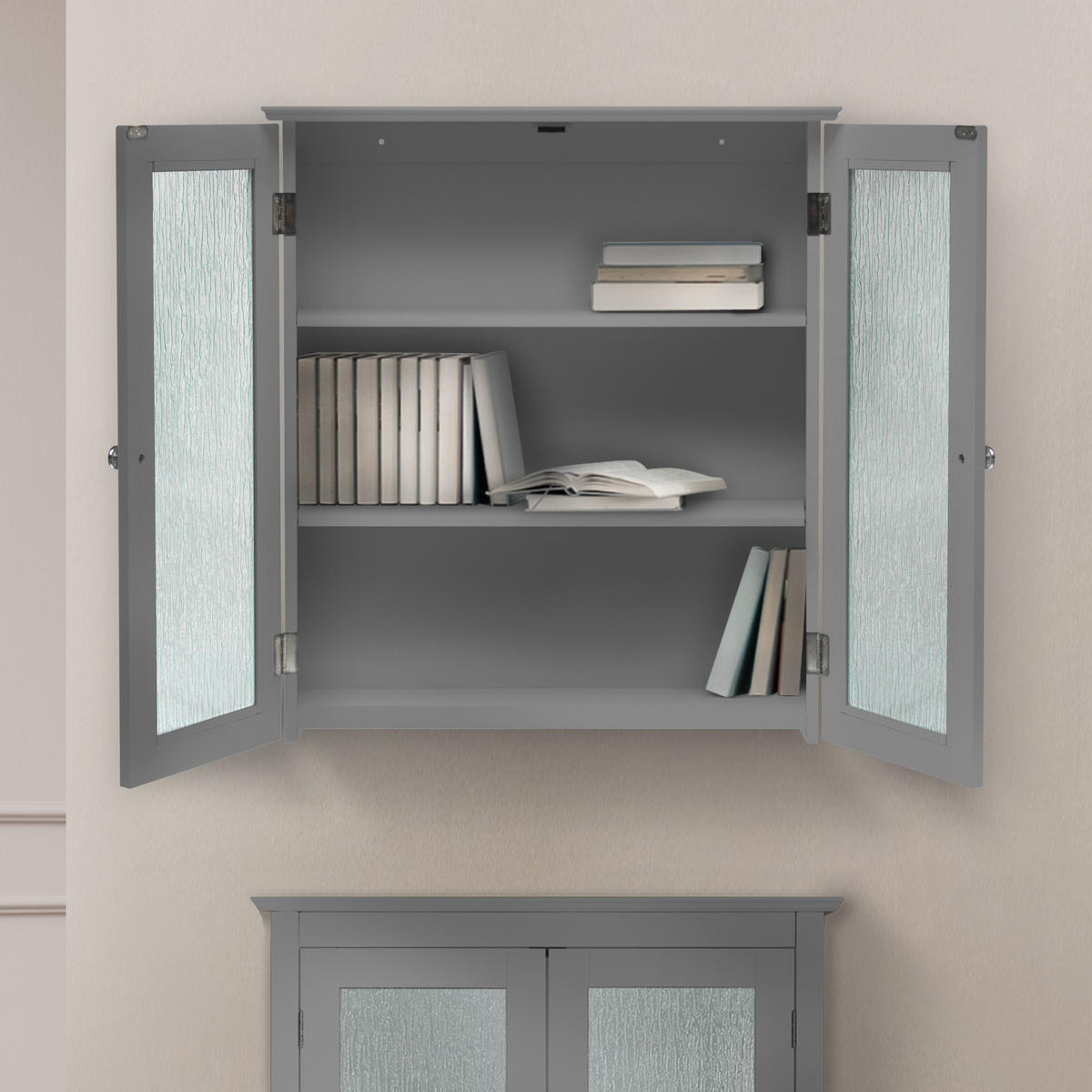 HÄNGESCHRANK Grau - Grau, Holzwerkstoff (56.5/63.5/63.5cm) - Teamson Home