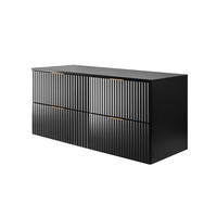 WASCHBECKUNTERSCHRANK Schwarz matt 120/57/46 cm - Schwarz, Holzwerkstoff (120/57/46cm) - Rodan