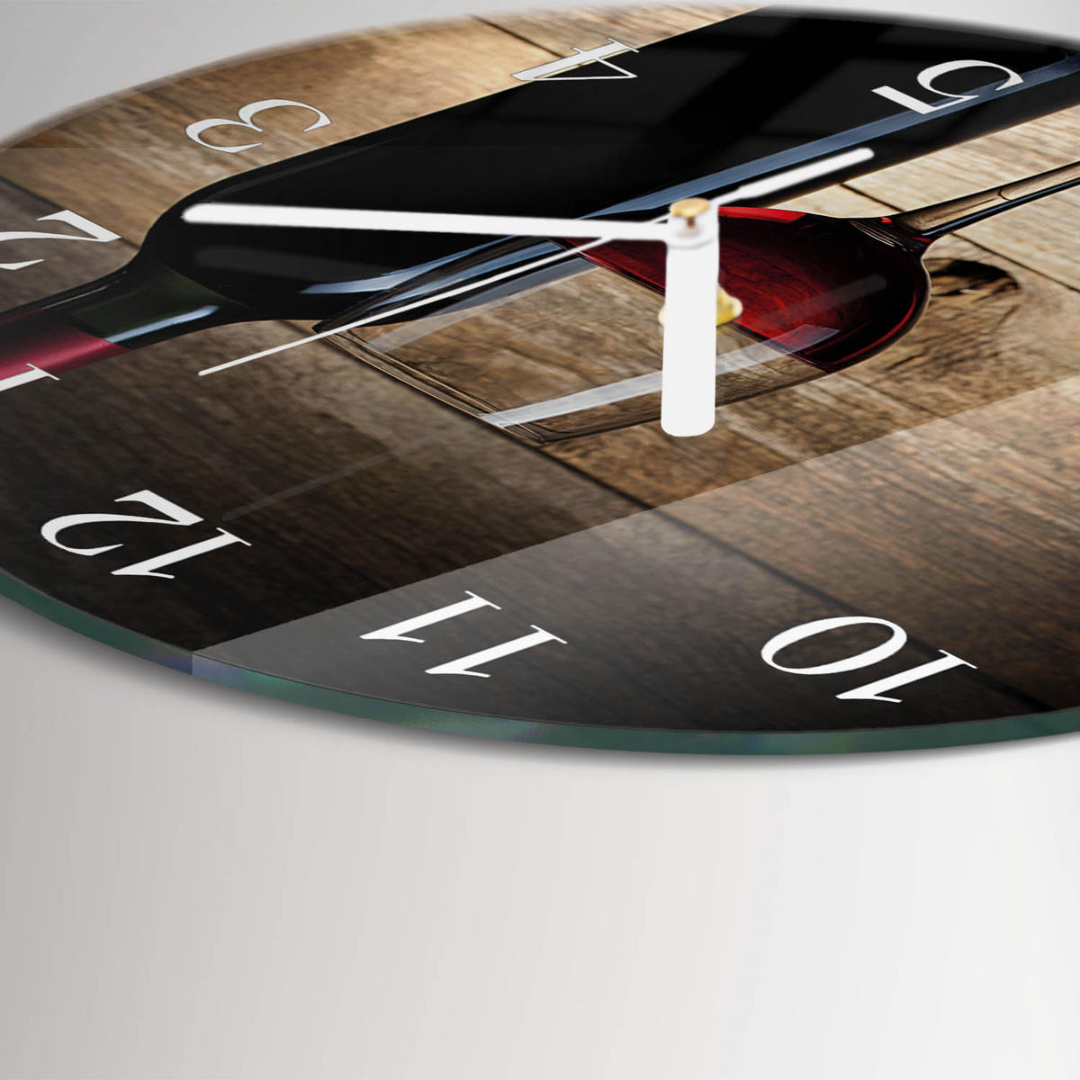 WANDUHR fi30 cm - Wein - Rot, Glas (30/30/0.4cm) - TULUP
