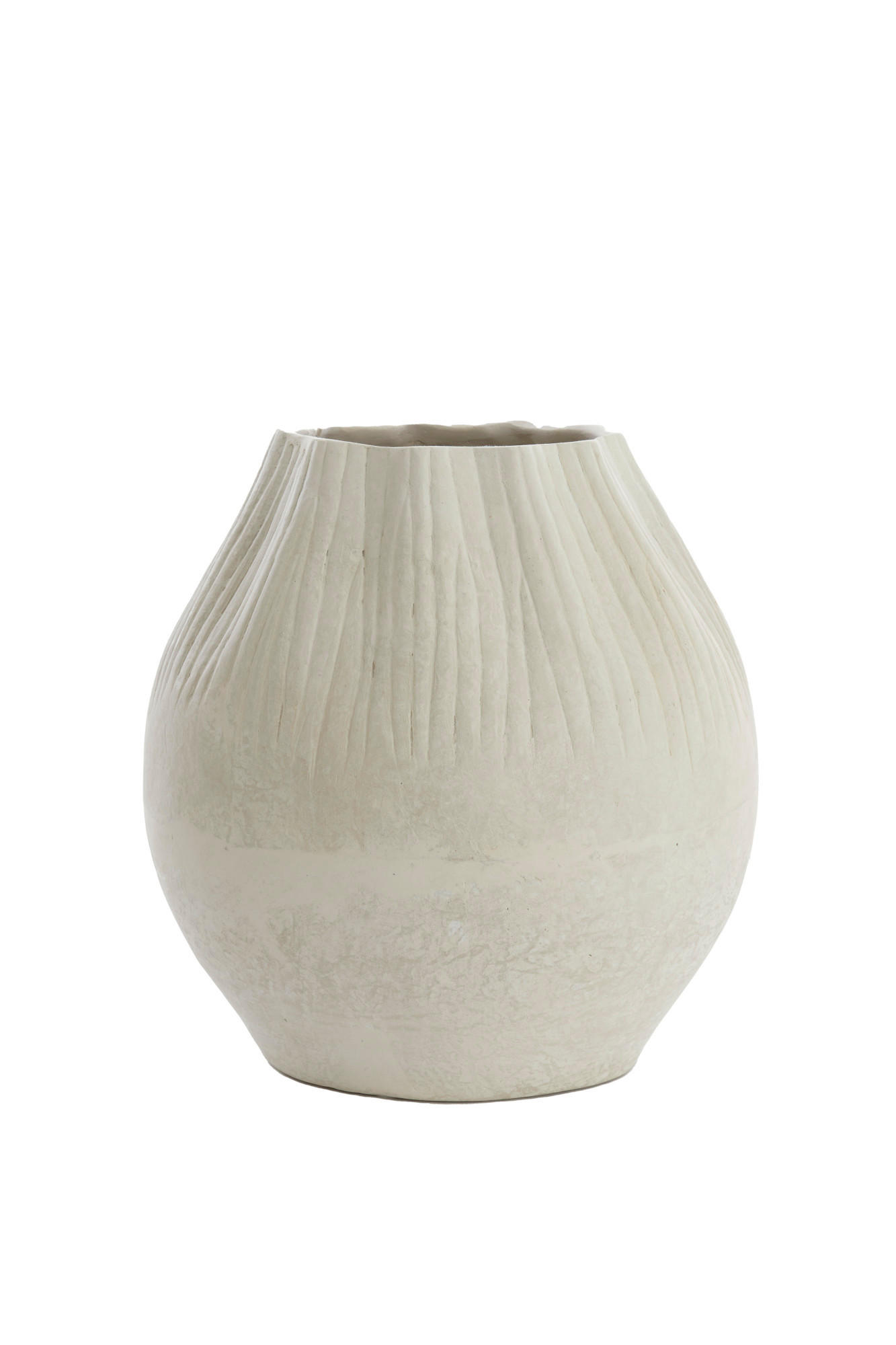 VASE Acda Weiß Ø43,5/46 cm - Weiß, Papier (46cm) - Light & Living