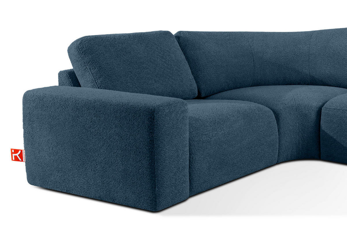 ECKSOFA RECHTS ZUCCO, Dunkelblau - Dunkelblau, Holz/Holzwerkstoff (224/293cm) - KONSIMO®