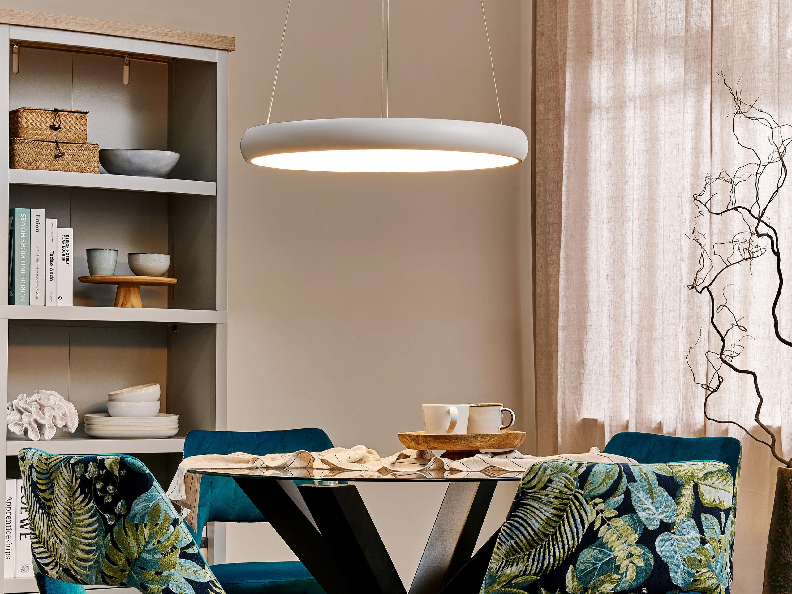 HÄNGELEUCHTE Bago 60/60/150 cm - Weiß, Metall (60/60/150cm) - Beliani