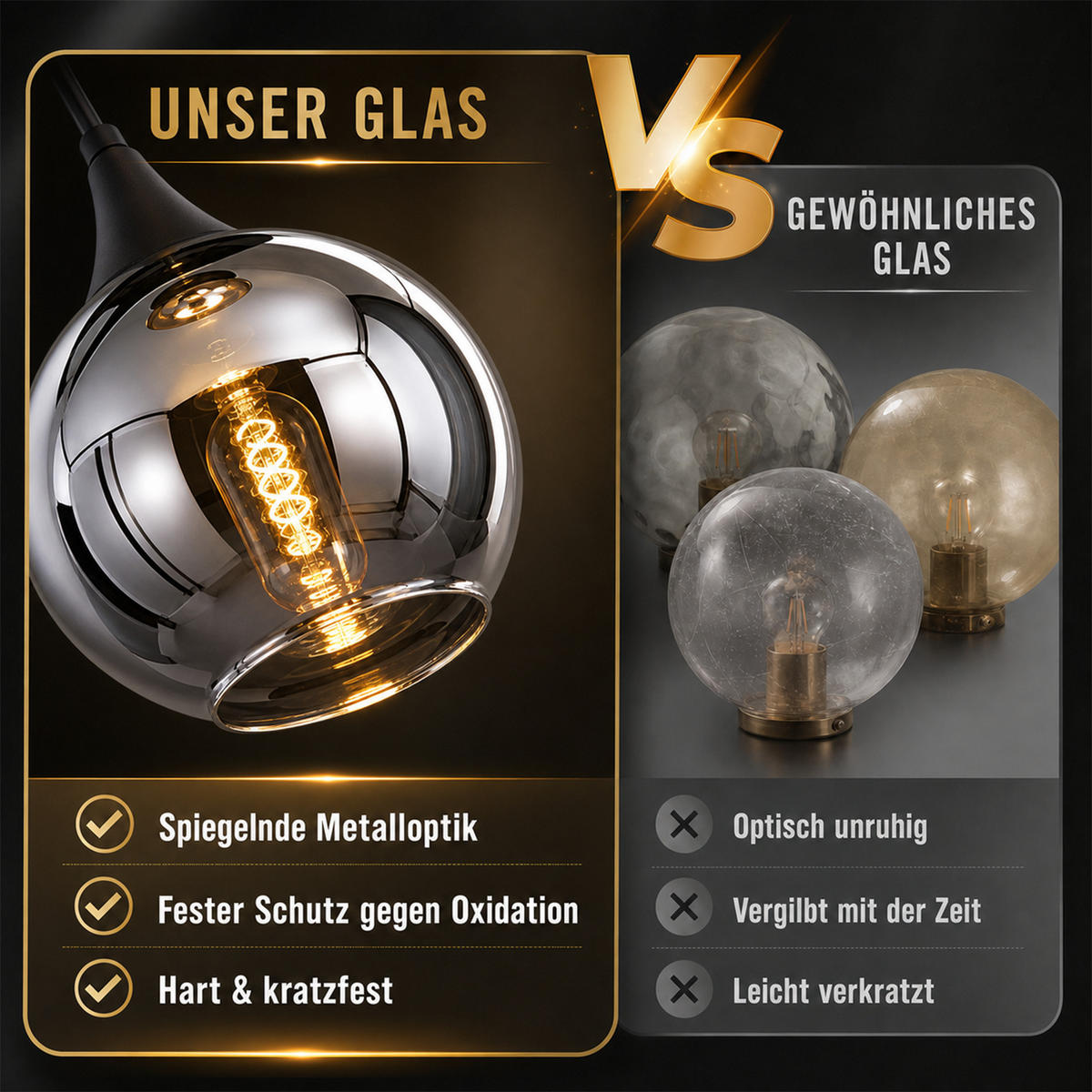 PENDELLEUCHTE Glornax 126/20/150 cm - Schwarz, Glas/Metall (126/20/150cm) - ZMH