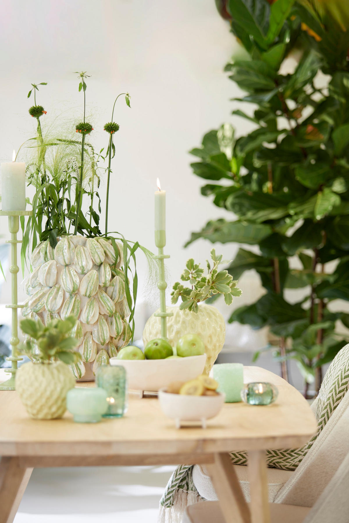 VASE Karambole Braun Ø35/47 cm - Braun, Keramik (47cm) - Light & Living