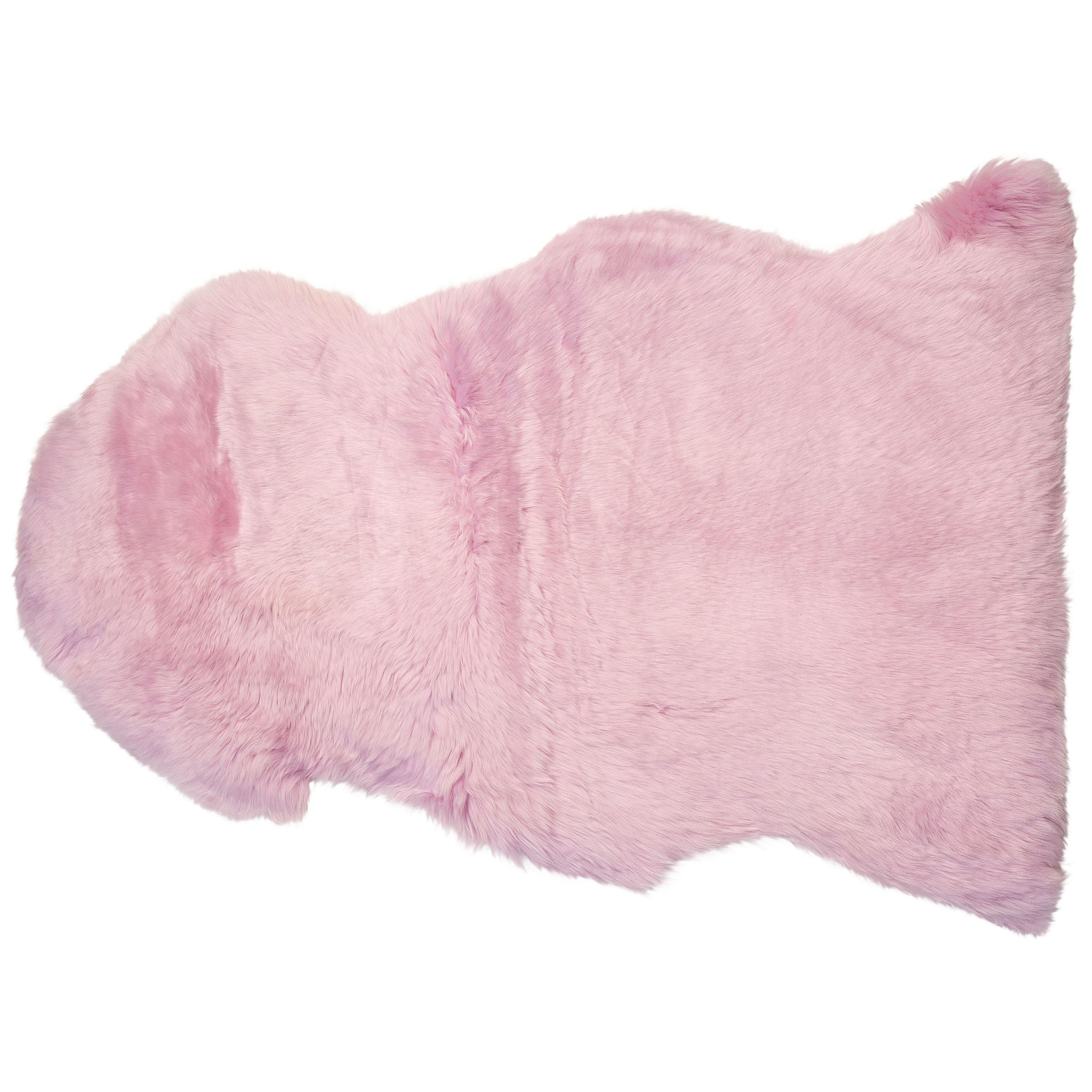 SHAGGY-SCHAFFELL Uluru 100/110/65 cm - Hellrosa, Fell (65/100cm) - Beliani