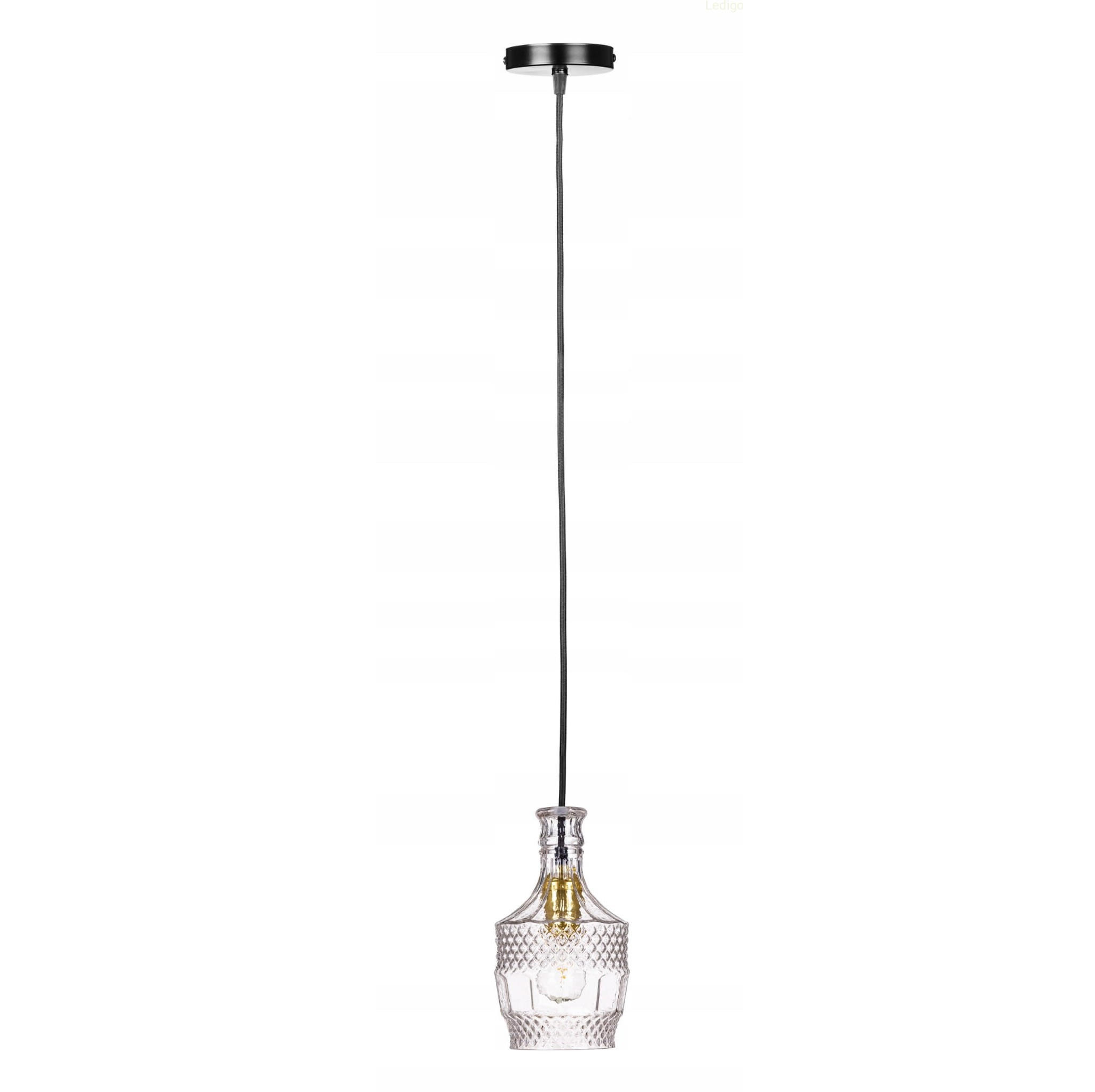 PENDELLEUCHTE Paris - Transparent/Schwarz, Glas/Metall (13/13/113cm) - kiki design