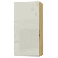 HÄNGESCHRANK Florence W4/45 Eiche Artisan / RAL 1013 perlweiß HG 45 / 32,5 / 96cm - Türanschlag links - Weiß Hochglanz/Eiche Artisan, Holz/Holzwerkstoff (45/96/32.5cm) - Feldmann-Wohnen