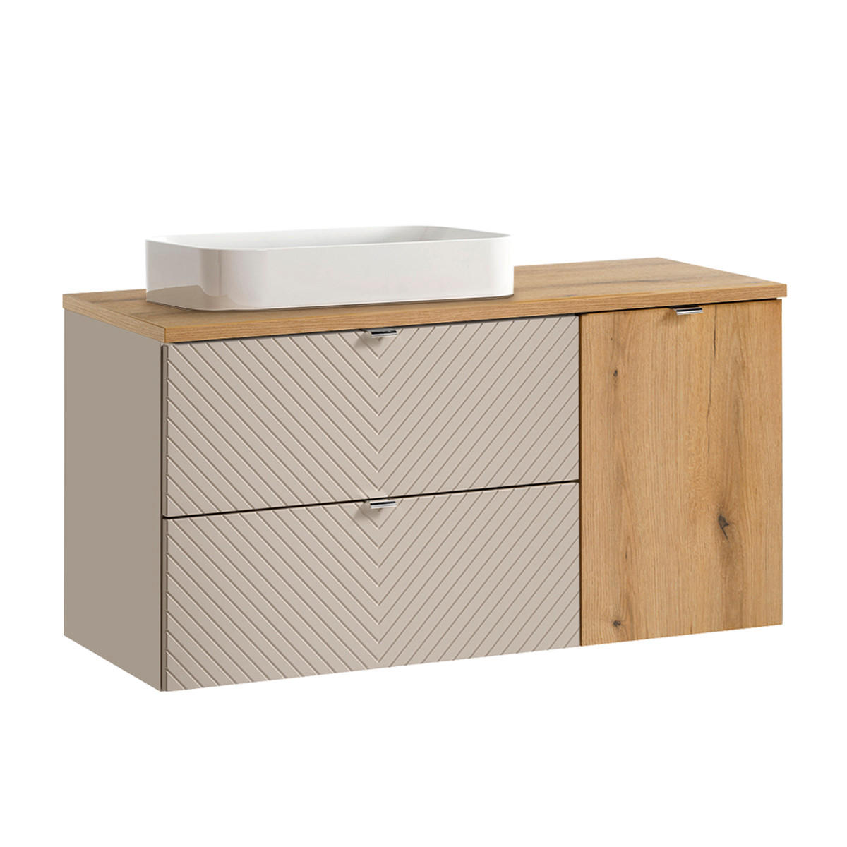 WASCHTISCH 120.4cm Manoa Kaschmir - Beige, Holzwerkstoff (120.4/59/40cm) - Petits-meubles