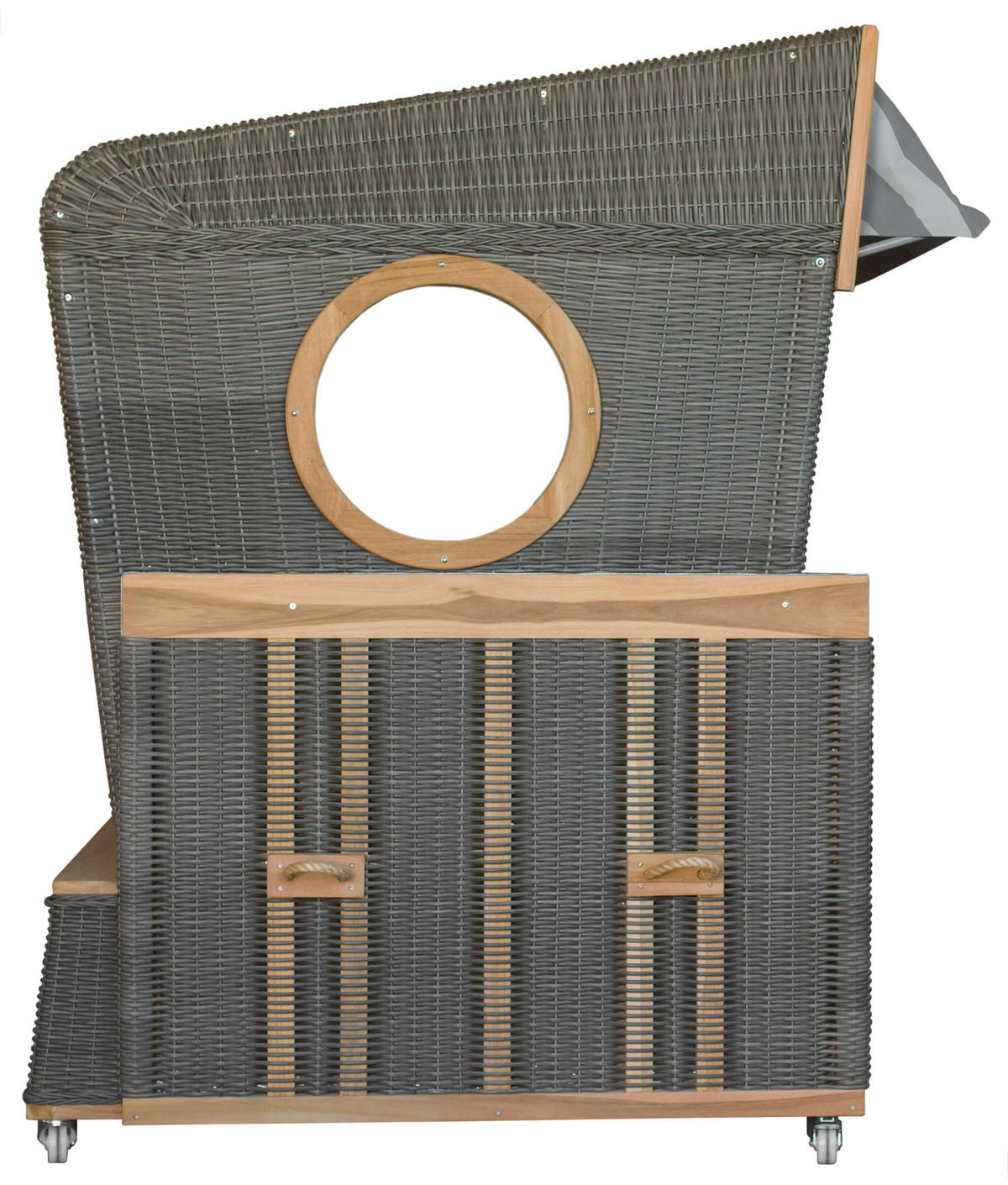 STRANDKORB 6-Sitzer Gosch Lounge Teak - Braun/Grau, Holz/Metall (158/207/200cm) - Mr. Deko