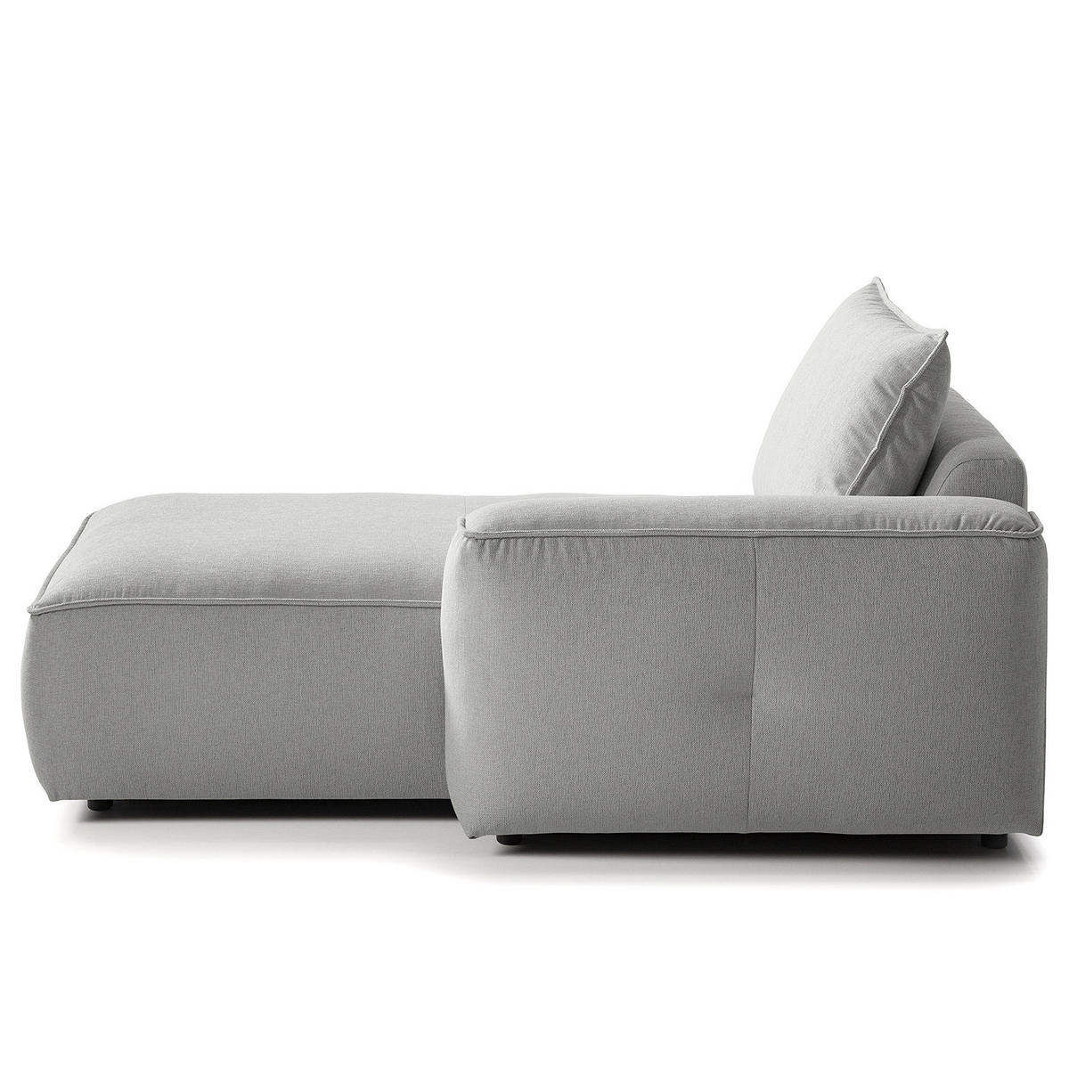 MODULLONGCHAIR - Hellgrau, Holz/Textil (170/82/105cm) - home24