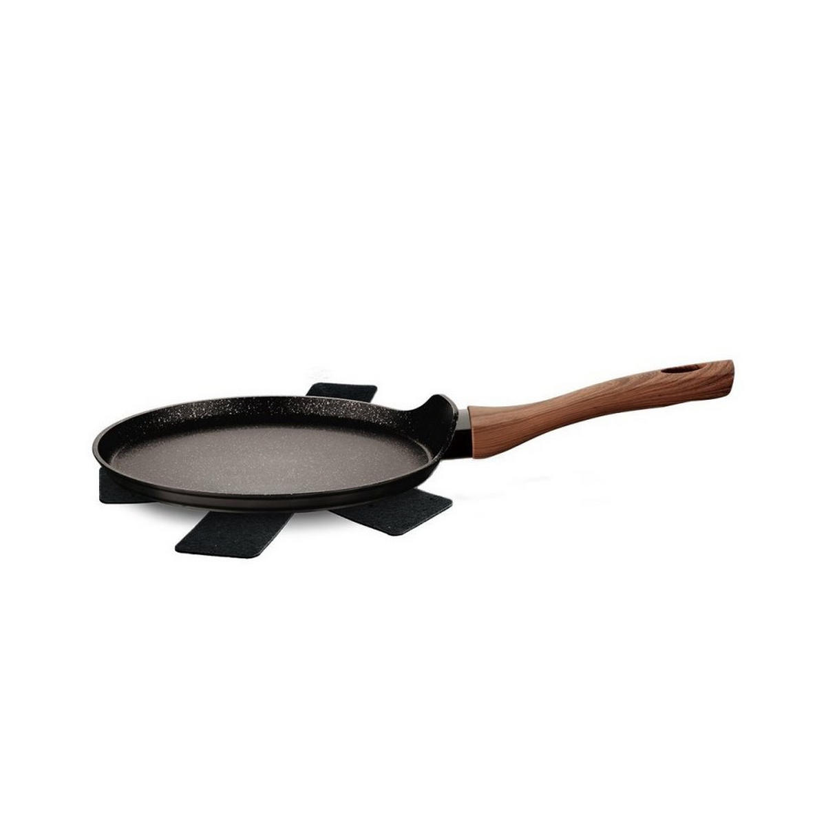 CRÊPEPFANNE Schwarz 25/25/2.2 cm BH1722 - Schwarz, Metall (25cm) - Berlinger Haus
