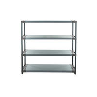 KUNSTSTOFFREGAL GREY BEAR Low 138x130x46cm Fachlast 70kg Grau - Grau, Kunststoff (130/138/46cm) - PROREGAL