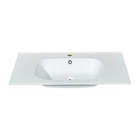 EINBAUWASCHBECKEN - 80 cm x 46 cm - Harz - Weiß - OKIWA - Weiß, Kunststoff (80/14.5/46cm) - Vente-Unique