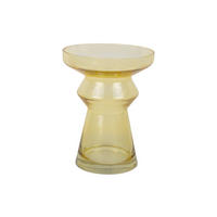 VASE Majesto Gelb 22.5/22.5/30 cm - Gelb, Glas (30cm) - Present Time