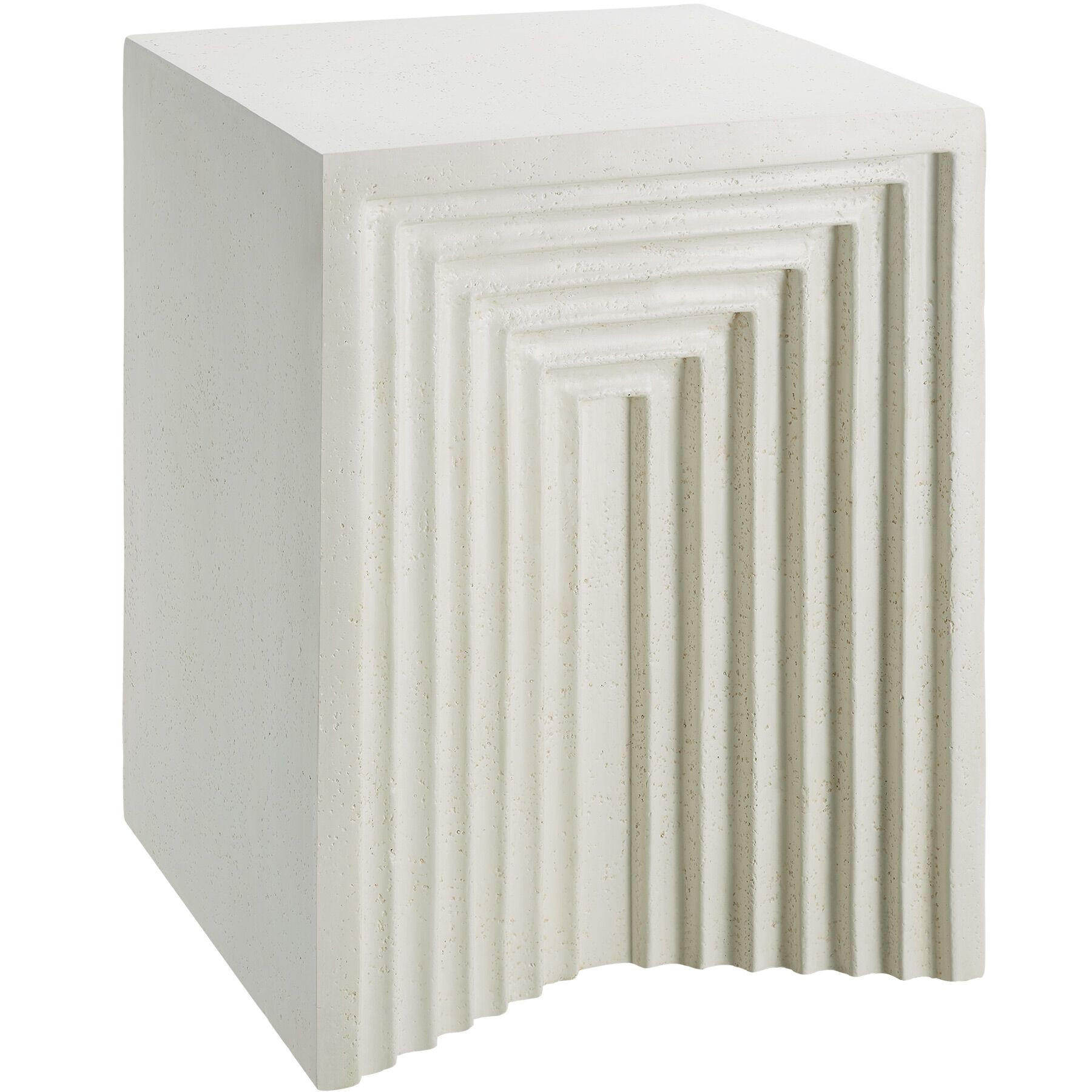 BEISTELLTISCH Aline, 38 x 38 x 51 cm, creme - Creme, Keramik (38/38/51cm) - tectake