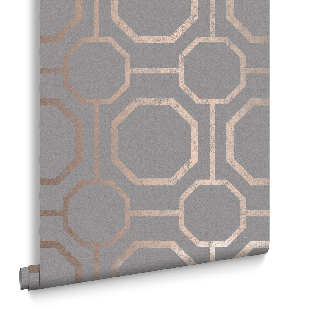 VLIESTAPETE - Sashiko Rose Gold - Pink, Papier/Kunststoff (53/1000cm) - Graham & Brown