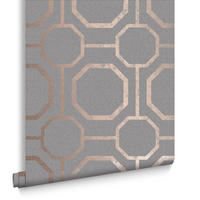VLIESTAPETE - Sashiko Rose Gold - Pink, Papier/Kunststoff (53/1000cm) - Graham & Brown