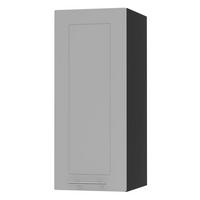 KÜCHENHÄNGESCHRANK Kvantum W2/30 Dust Grey Matt / Schwarz Matt 30 / 32,5 / 72cm - Schwarz/Grau, Holz/Holzwerkstoff (30/72/32.5cm) - Feldmann-Wohnen