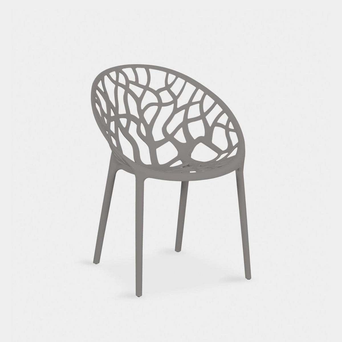 STUHL FÜR DRAUSSEN Rhona Grau 52 cm x 79 cm - Grau, Kunststoff (52/79/60cm) - Klast Home