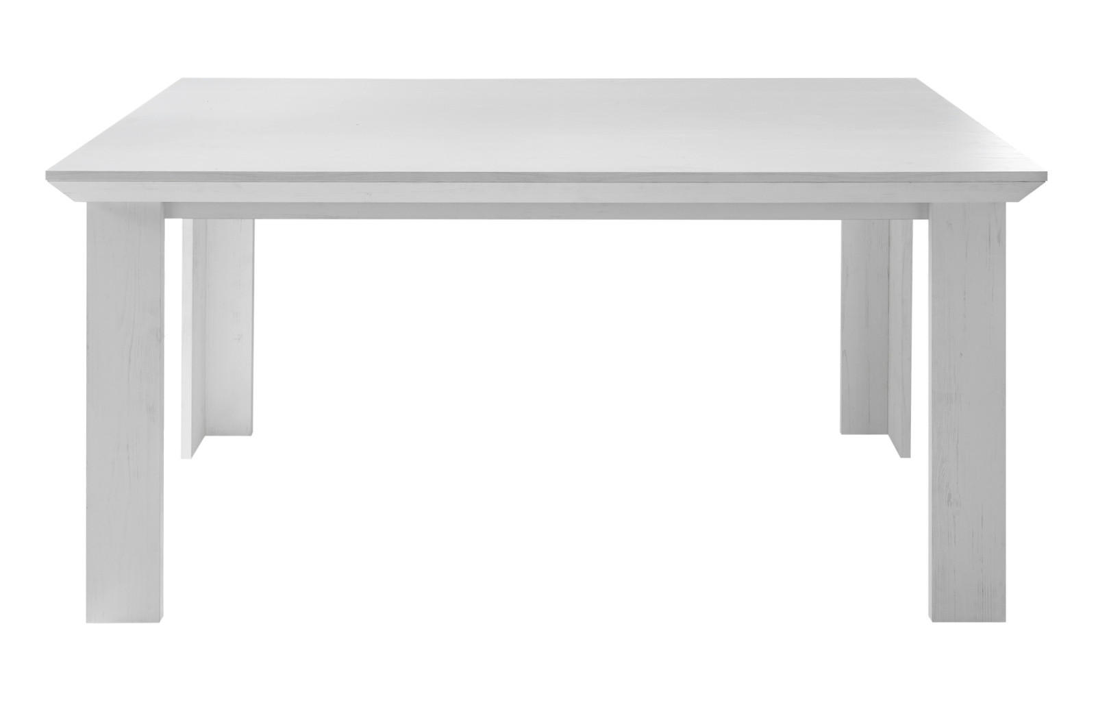ESSTISCH Pinie weiß 160 x 90 cm, Küchentisch im Landhaus-Stil - Weiß, Holzwerkstoff (158/88/76cm) - Furn.Design