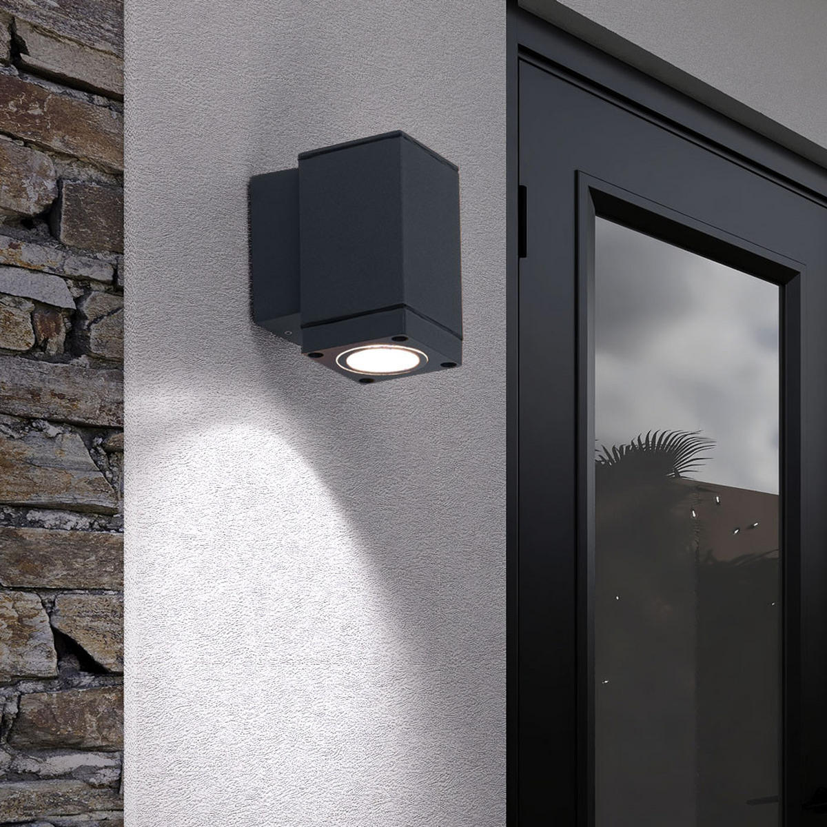 LED WANDLAMPE Aluminium Grau Modern - Grau, Metall (6.3/9.9/11.2cm)