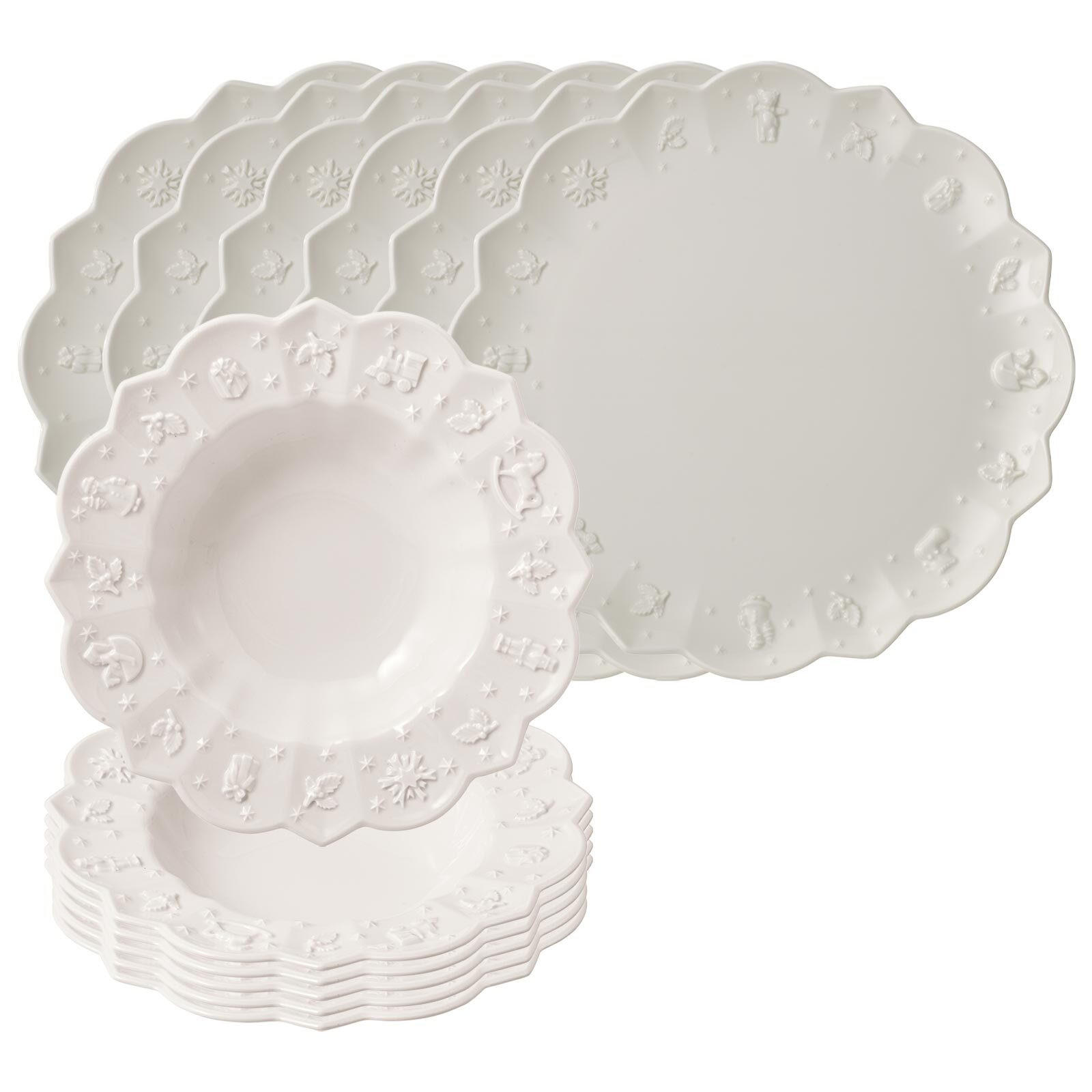 Villeroy & Boch Tafelservice Weiß 29.5x2x29.5 cm
