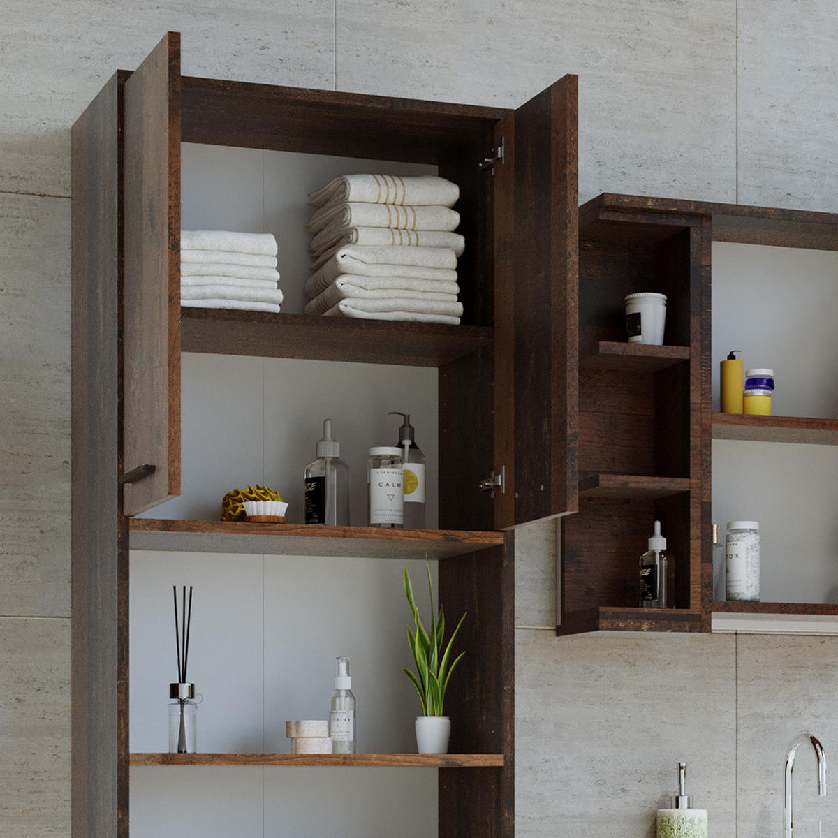 Wildeiche, Holzwerkstoff (56.1/190/30cm) - Vicco