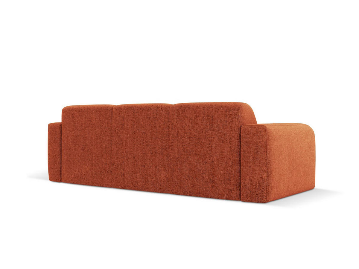 SOFA Molino aus Chenille-Stoff terrakotta 3 Sitzplätze - Terra cotta, Textil (95/72/235cm) - Micadoni