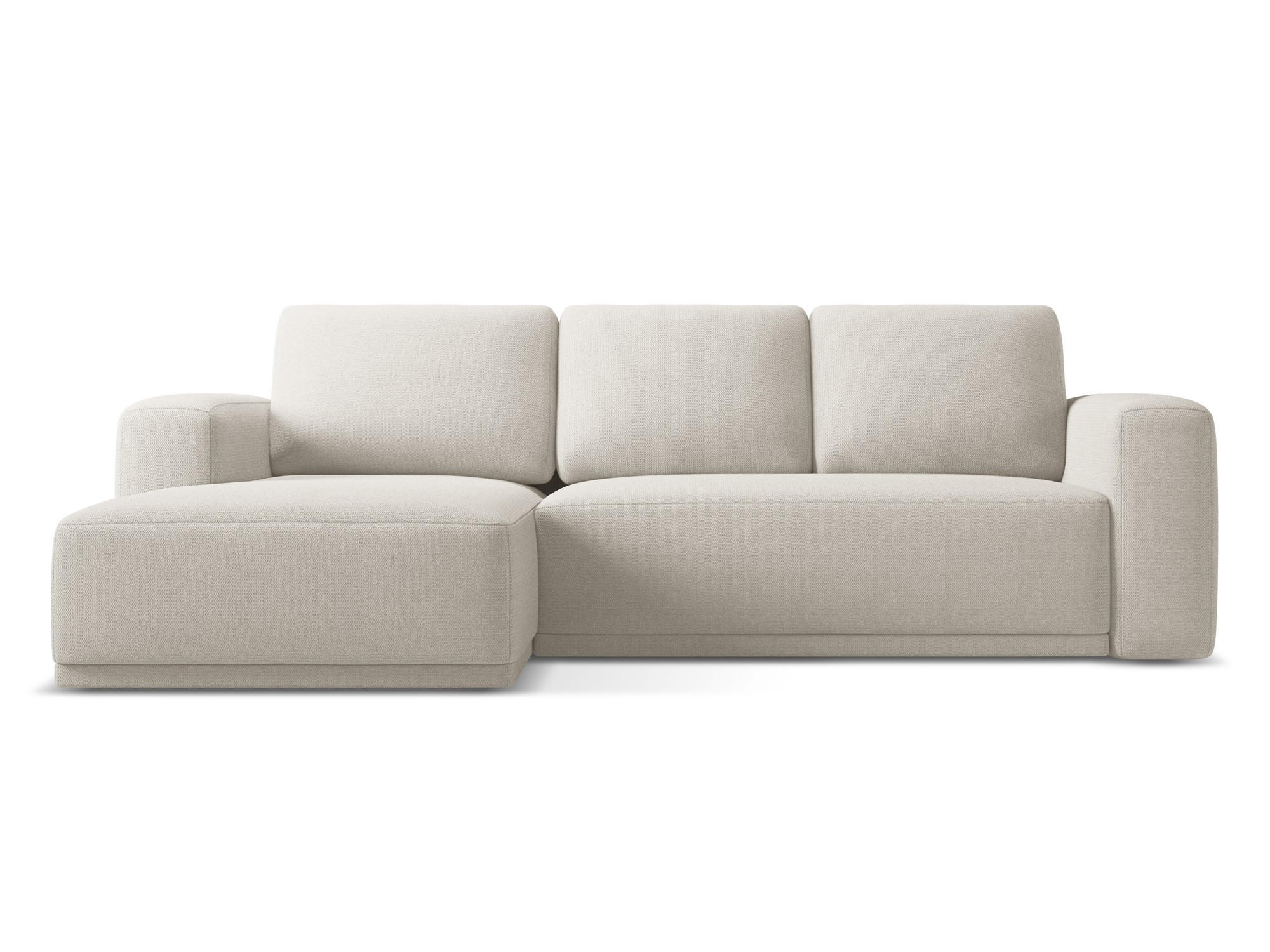 ECKSOFA mit Schlaffunktion Chenille Stoff Grau - Silberfarben/Schwarz, Kunststoff/Textil (160/258cm) - Makamii