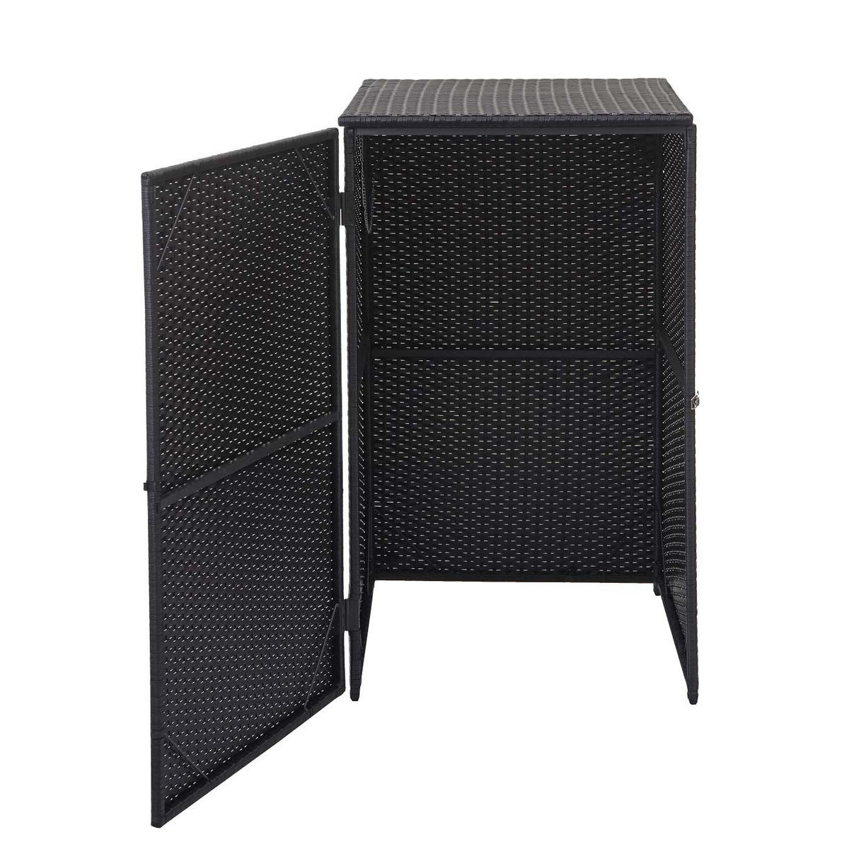 MÜLLTONNENVERKLEIDUNG 120L Schwarz - Schwarz, Kunststoff (65/110/66cm) - MCW