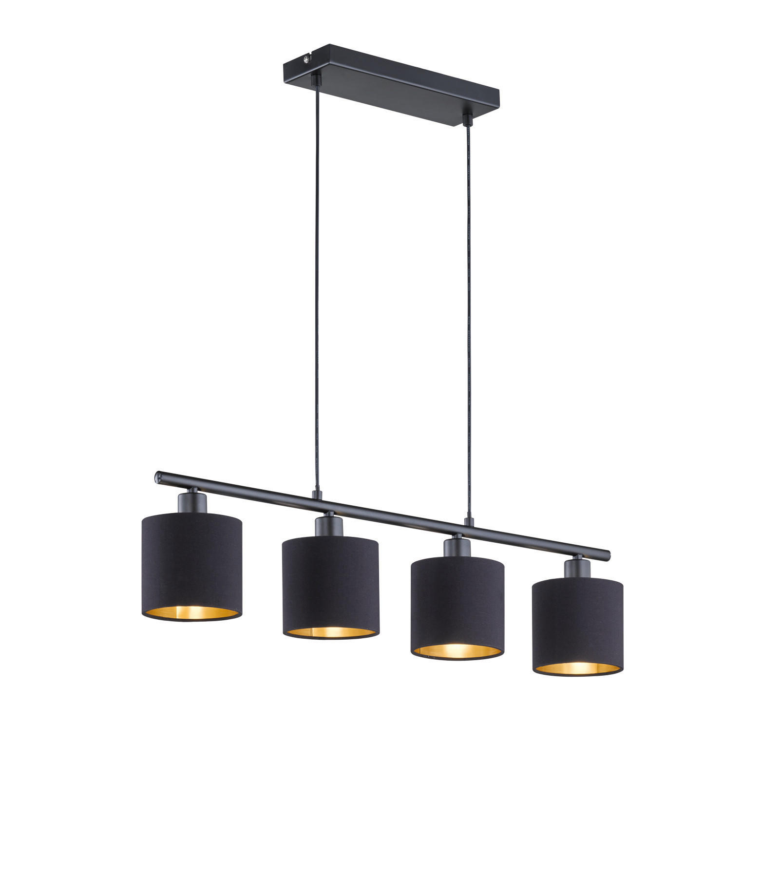 HÄNGELAMPE TOMMY - Schwarz - 0/0/150 cm - Schwarz, Metall (75/75/150cm) - Trio Leuchten