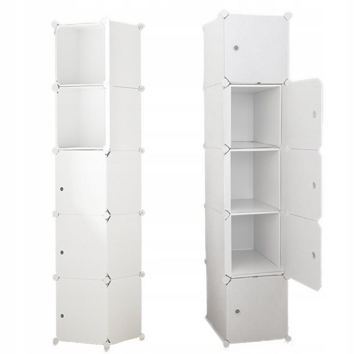 MODULARER kleiderschrank 185/39/37 cm - Weiß, Kunststoff (37/185/39cm) - MUVU