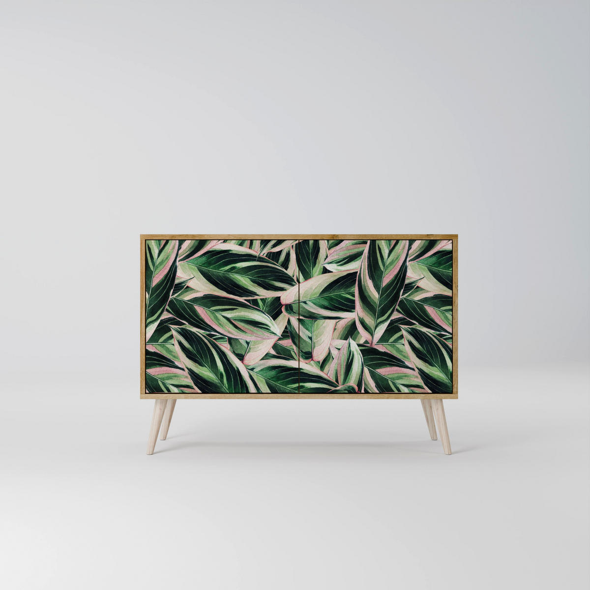 SIDEBOARD EERIE STROMANTHE, Eicheneffekt, 111x42x57,5 cm, 2 Türen - Eiche Artisan, Holz (111/57.5/42cm) - SpaceRebels