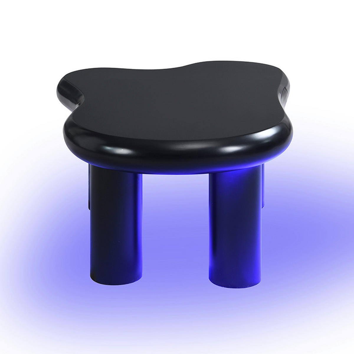 COUCHTISCH aus MDF 98x65,5x40 cm in Schwarz mit Schublade & LED-Beleuchtung - Schwarz, Holzwerkstoff (98/65.5/40cm) - Modfu