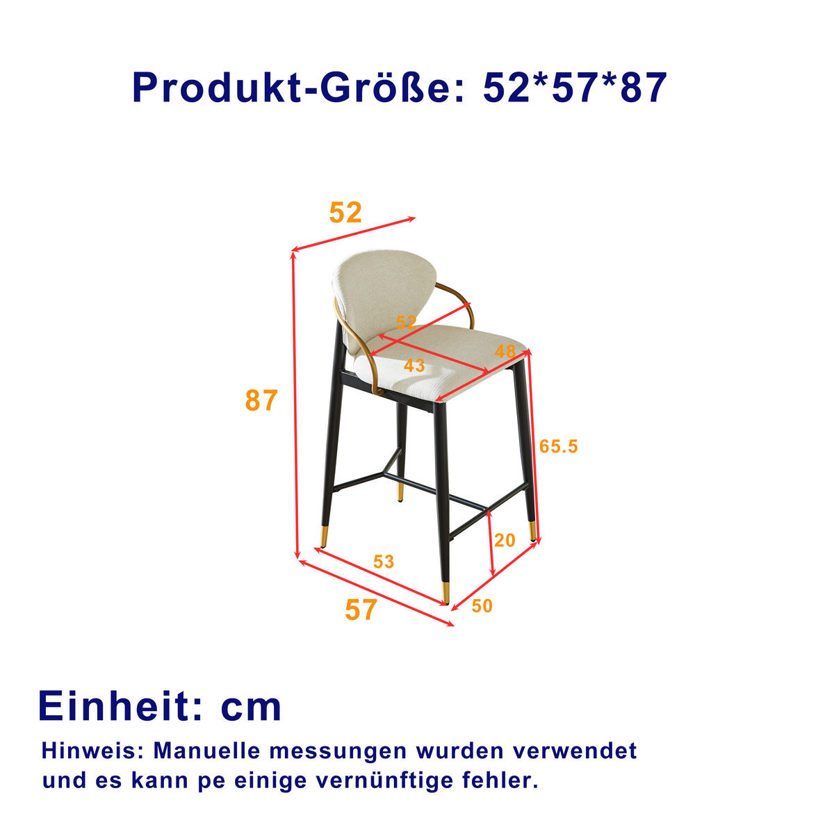 BARSTOL 2-PACK i Chenille i Beige, Svart och Guld, med Ryggstöd och Höjdjustering - Beige, Textil (52/87/57cm) - Urban Meuble