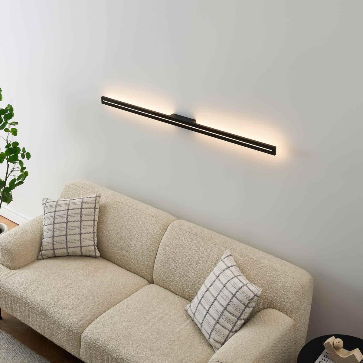 WANDLEUCHTE Noméris, Schwarz, 151cm - Schwarz, Metall (5/151/6cm) - KOSILUM