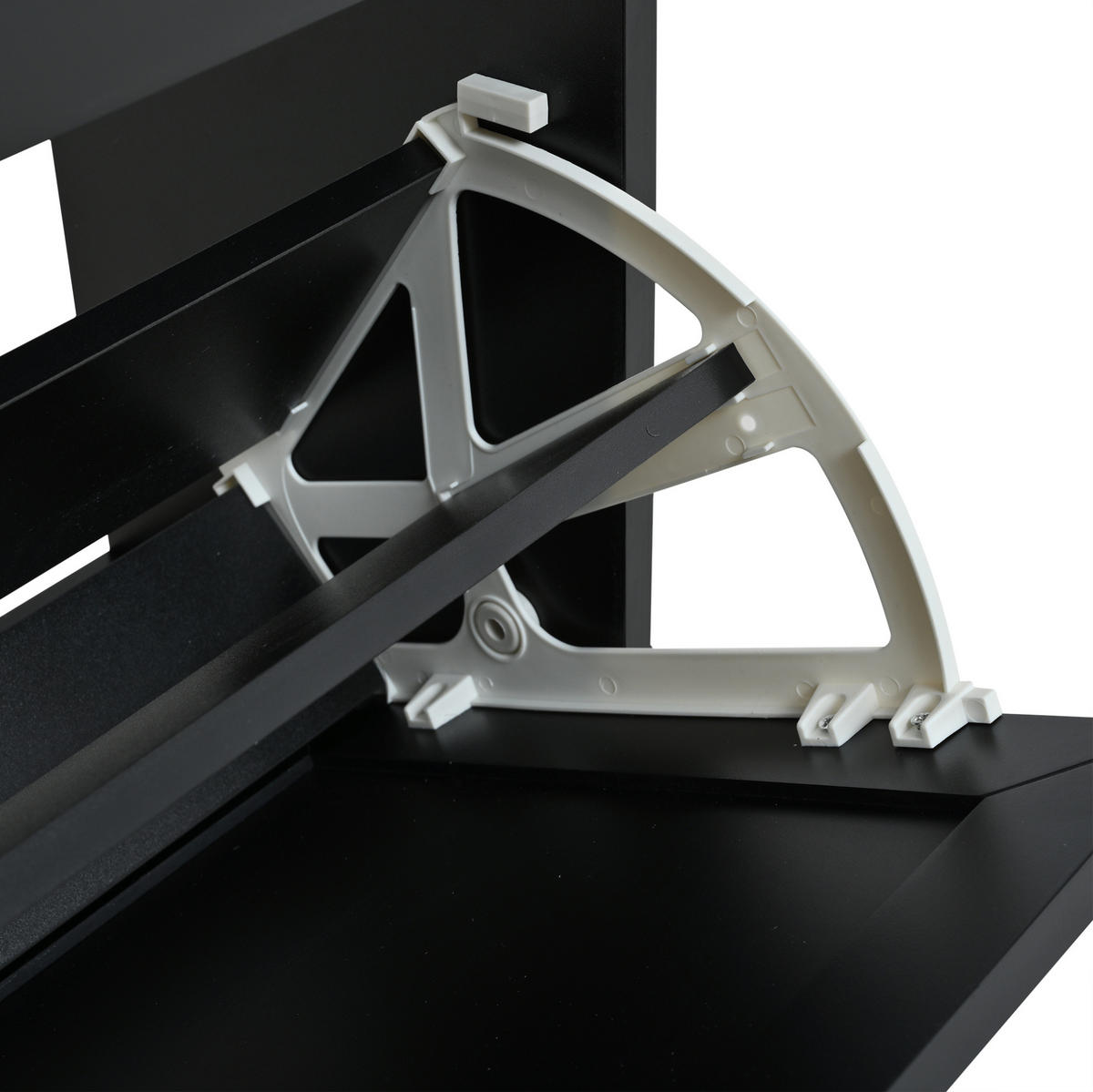 SCHUHSCHRANK in Schwarz Schuhkommode mit 6 Fächern, ideal für Flur,Eingangsbereich, Wohnzimmer und Büro, B70/T24/H120cm - Schwarz, Holzwerkstoff (70/120/23cm) - STILVORA