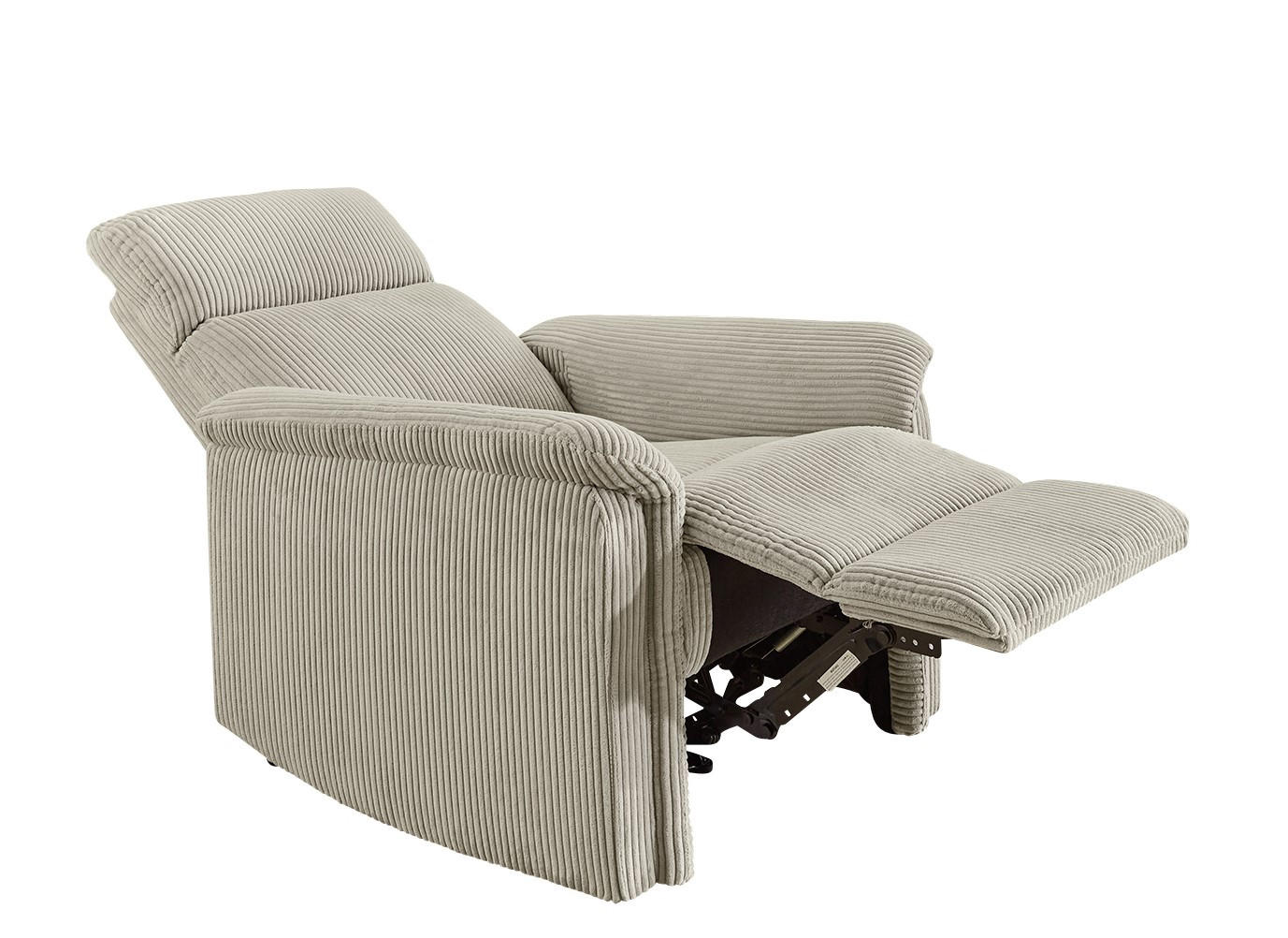 RELAX-FERNSEHSESSEL Federkern, Liegefunktion verstellbar durch halbautomatische Relaxfunktion B78/T93/H100 cm, Cord Beige / 15504 - Beige/Schwarz, Textil (78/100/93cm) - luma-home