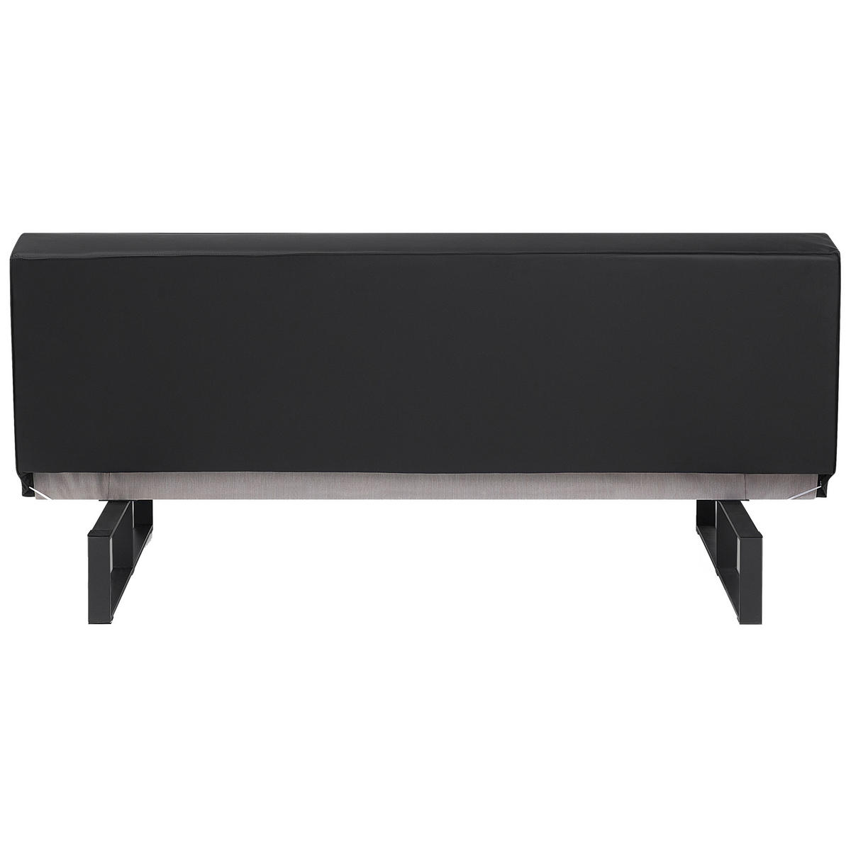 3-SITZER-SCHLAFSOFA Kunstleder Schwarz Derby - Schwarz, Kunststoff/Textil (189/85/88cm) - Beliani