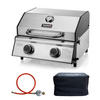 TISCHGRILL PLATINUM COMPACT Set - Silberfarben, Metall (45.5/34.5/45.5cm) - TAINO