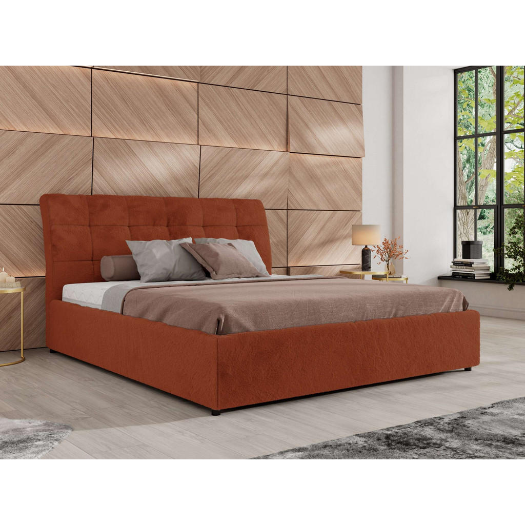 Thumbnail - MKS Polsterbett, Orange, Textil, H3 + H4, Rechteckig, 140x200 cm, Oeko-Tex®, Schlafzimmer, Betten, Polsterbetten
