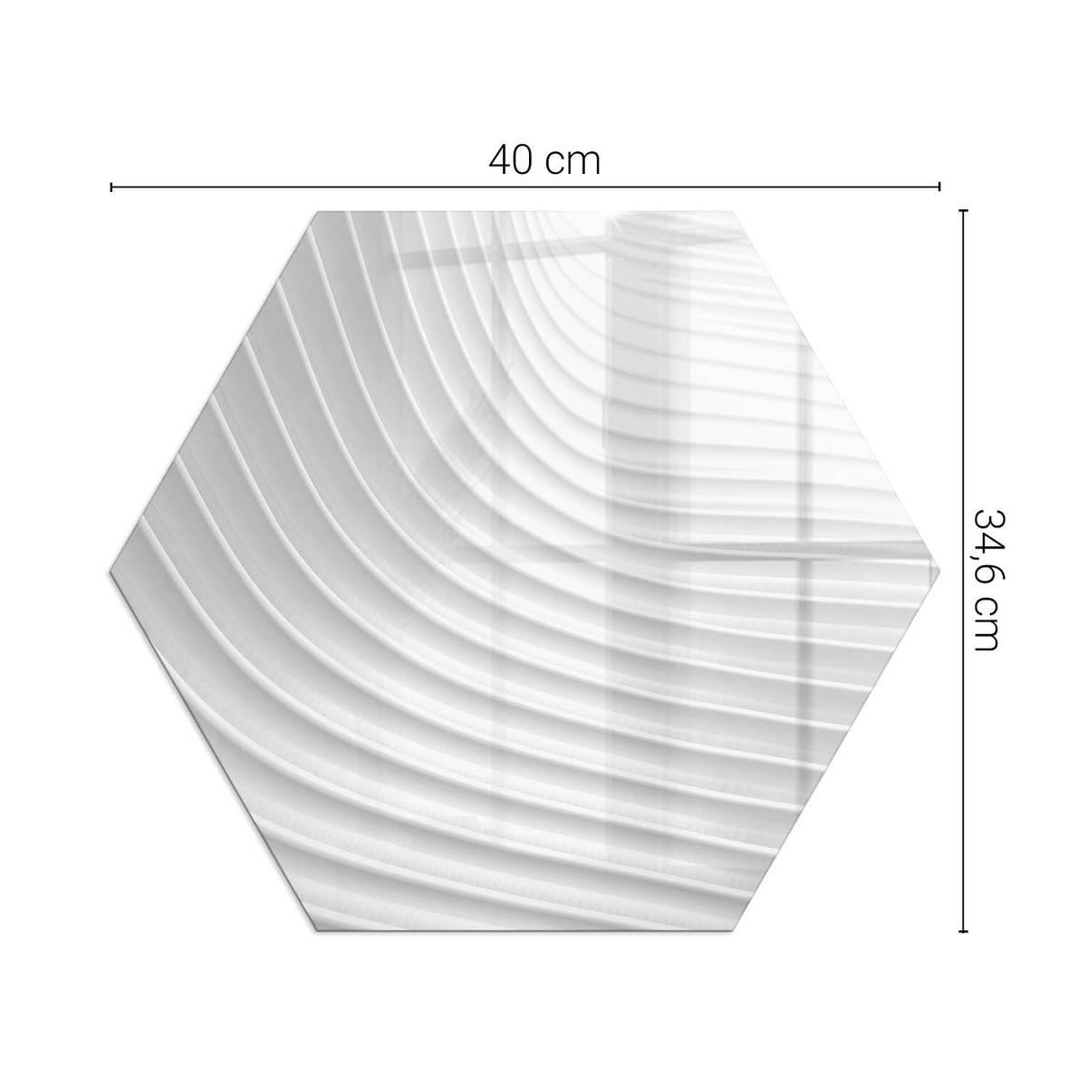 GLASPLATTE für Kamin h40 cm Weiß - Weiß, Glas (40/40/0.4cm) - ArtPrintCave