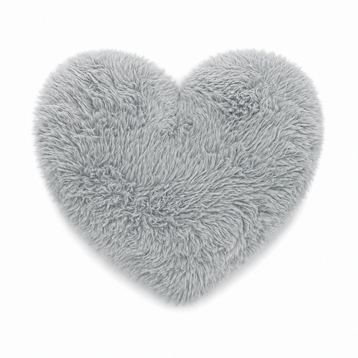 HERZKISSEN Mammoth flauschig - Hellgrau, Textil (40/40cm) - MeowBaby